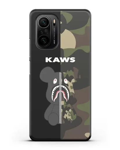 Чехол с изображением Kaws Акула-медведь силиконовый для Xiaomi Poco F3