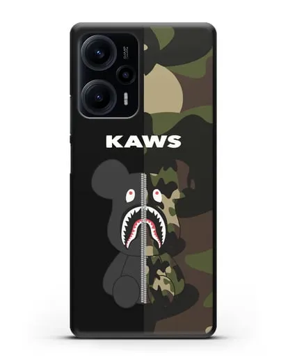 Чехол с изображением Kaws Акула-медведь силиконовый для Xiaomi Poco F5