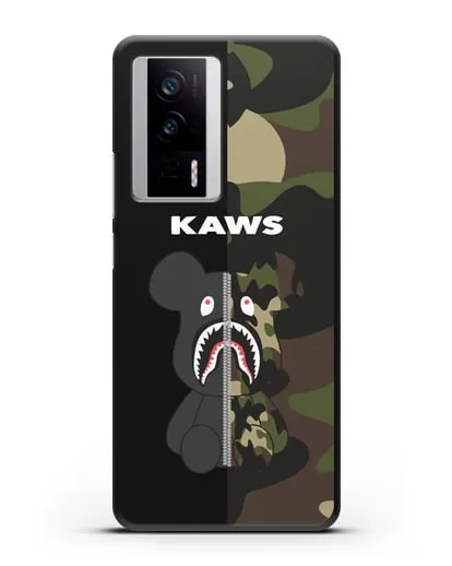 Чехол с изображением Kaws Акула-медведь силиконовый для Xiaomi Poco F5 Pro