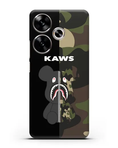 Чехол с изображением Kaws Акула-медведь силиконовый для Xiaomi Poco F6