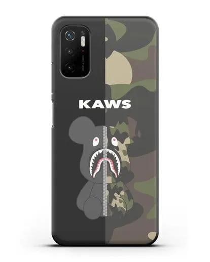 Чехол с изображением Kaws Акула-медведь силиконовый для Xiaomi Poco M3 Pro