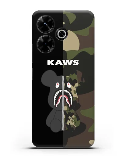 Чехол с изображением Kaws Акула-медведь силиконовый для Xiaomi Poco M6