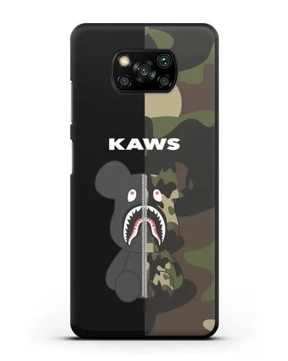 Чехол с изображением Kaws Акула-медведь силиконовый для Xiaomi Poco X3