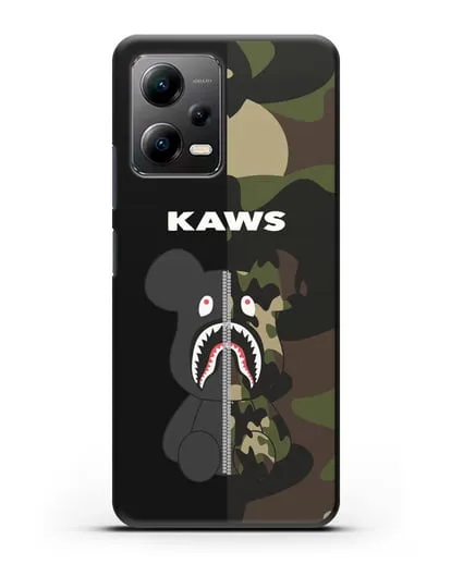Чехол с изображением Kaws Акула-медведь силиконовый для Xiaomi Poco X5