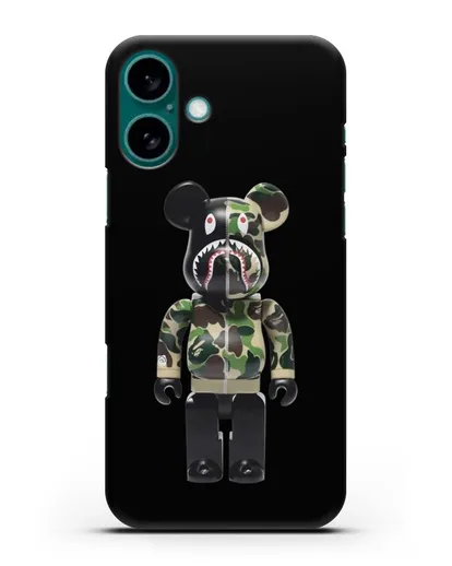 Чехол с принтом Kaws Акула медведь силиконовый для iPhone 16 Plus