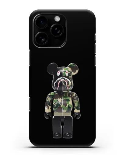 Чехол с принтом Kaws Акула медведь силиконовый для iPhone 16 Pro Max