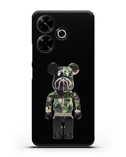 Чехол с принтом Kaws Акула медведь силиконовый для Xiaomi Poco M6