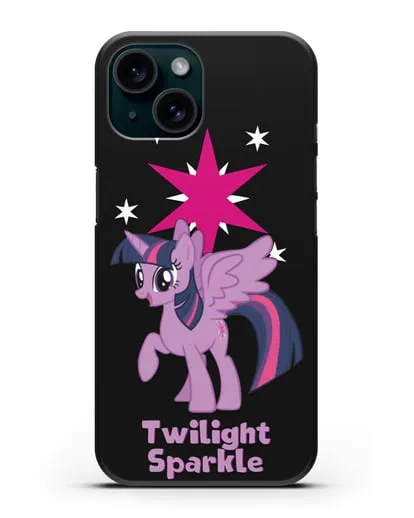 Чехол Май Литл Пони Сумеречная Искорка силиконовый для iPhone 15