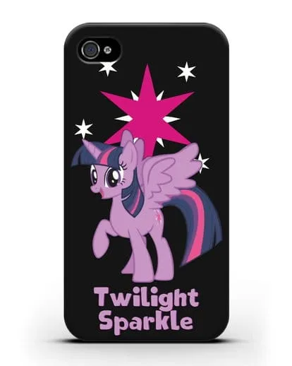 Чехол Май Литл Пони Сумеречная Искорка силиконовый для iPhone 4/4s