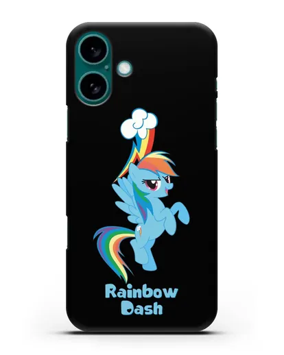Чехол Май Литл Пони Радуга Дэш силиконовый для iPhone 16 Plus