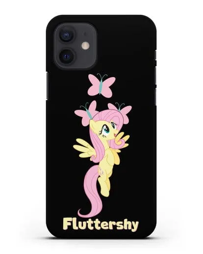 Чехол Май Литл Пони Флаттершай силиконовый для iPhone 12
