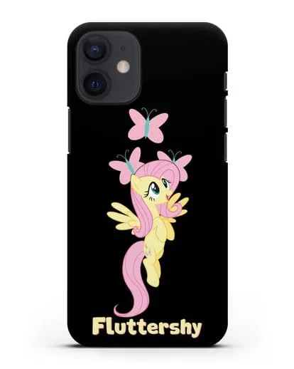 Чехол Май Литл Пони Флаттершай силиконовый для iPhone 12 mini