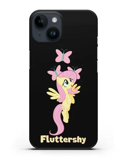 Чехол Май Литл Пони Флаттершай силиконовый для iPhone 14