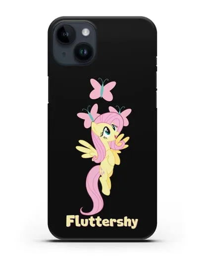 Чехол Май Литл Пони Флаттершай силиконовый для iPhone 14 Plus