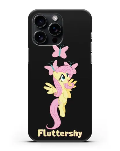 Чехол Май Литл Пони Флаттершай силиконовый для iPhone 15 Pro Max
