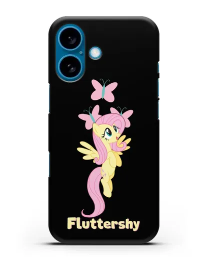 Чехол Май Литл Пони Флаттершай силиконовый для iPhone 16