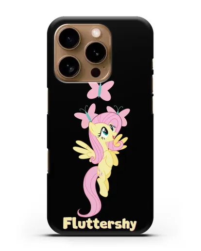 Чехол Май Литл Пони Флаттершай силиконовый для iPhone 16 Pro