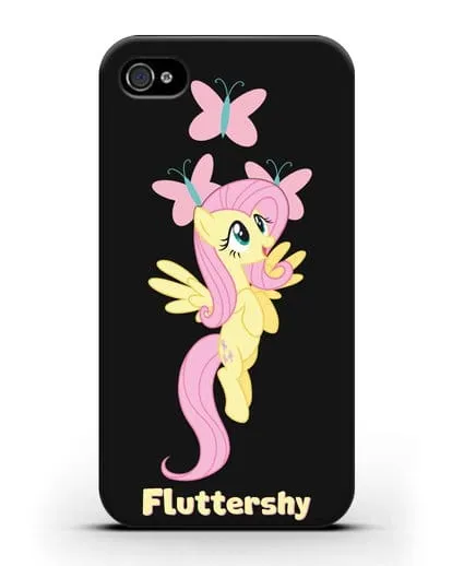 Чехол Май Литл Пони Флаттершай силиконовый для iPhone 4/4s