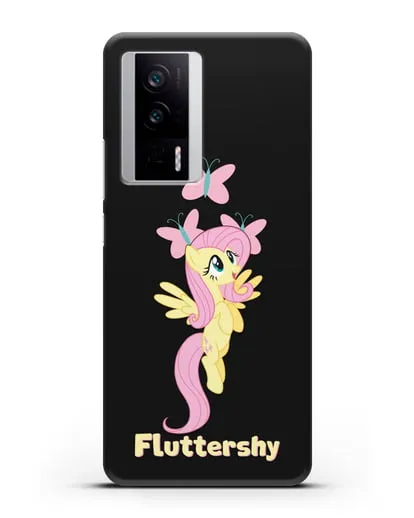 Чехол Май Литл Пони Флаттершай силиконовый для Xiaomi Poco F5 Pro