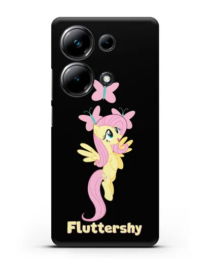 Чехол Май Литл Пони Флаттершай силиконовый для Xiaomi Poco M6 Pro