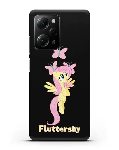 Чехол Май Литл Пони Флаттершай силиконовый для Xiaomi Poco X5 Pro