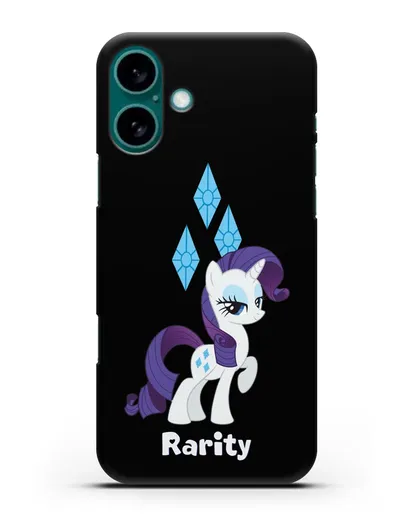 Чехол Май Литл Пони Рарити силиконовый для iPhone 16 Plus