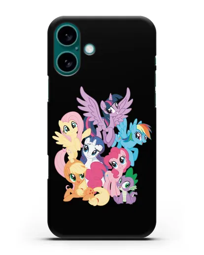 Чехол Мой Маленький Пони Свирепая шестёрка силиконовый для iPhone 16 Plus