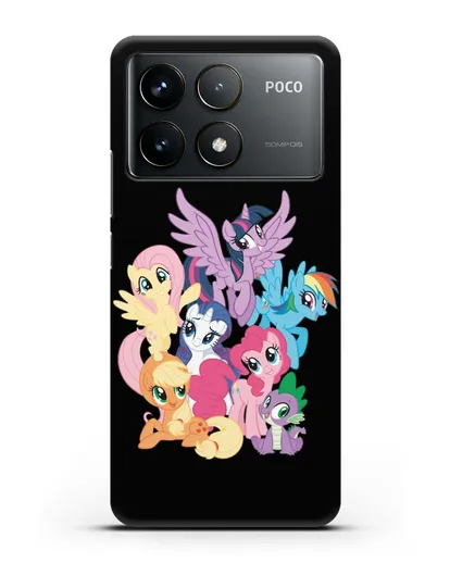 Чехол Мой Маленький Пони Свирепая шестёрка силиконовый для Xiaomi Poco F6 Pro