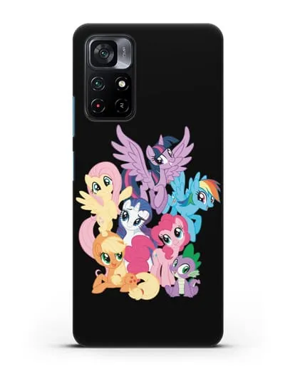 Чехол Мой Маленький Пони Свирепая шестёрка силиконовый для Xiaomi Poco M4 Pro 5G