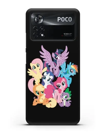 Чехол Мой Маленький Пони Свирепая шестёрка силиконовый для Xiaomi Poco X4 Pro