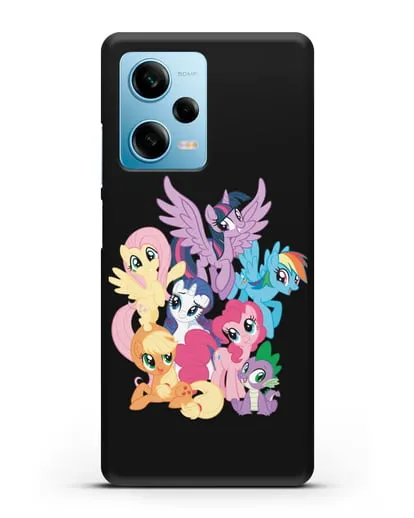 Чехол Мой Маленький Пони Свирепая шестёрка силиконовый для Xiaomi Redmi Note 12 Pro 5G