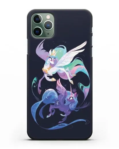 Чехол Май Литл Пони Селестия и Луна силиконовый для iPhone 11 Pro