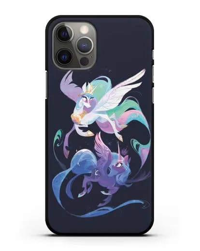 Чехол Май Литл Пони Селестия и Луна силиконовый для iPhone 12 Pro