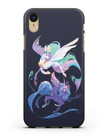 Чехол Май Литл Пони Селестия и Луна силиконовый для iPhone XR