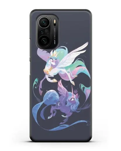 Чехол Май Литл Пони Селестия и Луна силиконовый для Xiaomi Poco F3 Pro