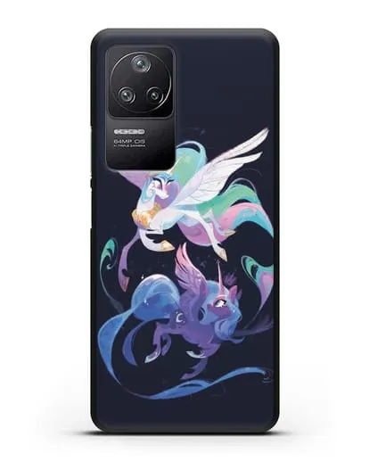 Чехол Май Литл Пони Селестия и Луна силиконовый для Xiaomi Poco F4