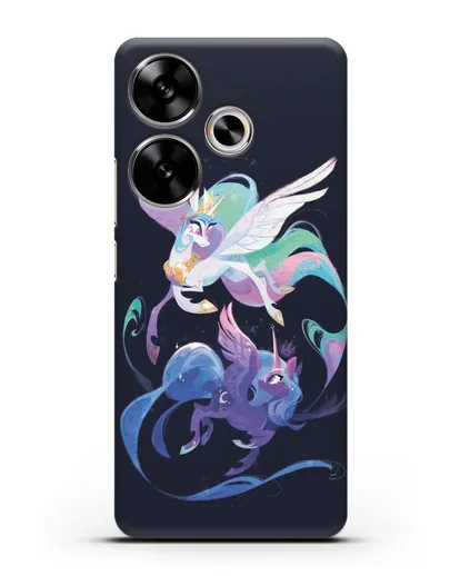 Чехол Май Литл Пони Селестия и Луна силиконовый для Xiaomi Poco F6