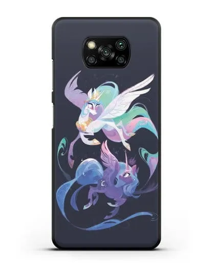 Чехол Май Литл Пони Селестия и Луна силиконовый для Xiaomi Poco X3