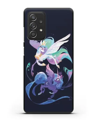 Чехол Май Литл Пони Селестия и Луна силиконовый для Samsung Galaxy A53