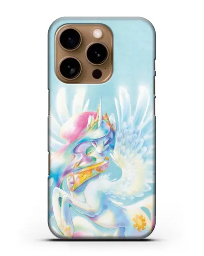 Чехол Май Литл Пони Селестия силиконовый для iPhone 16 Pro