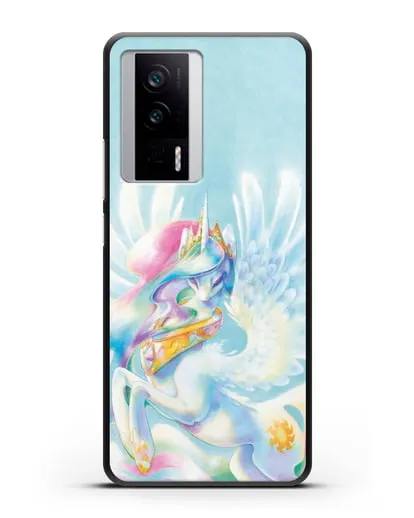 Чехол Май Литл Пони Селестия силиконовый для Xiaomi Poco F5 Pro