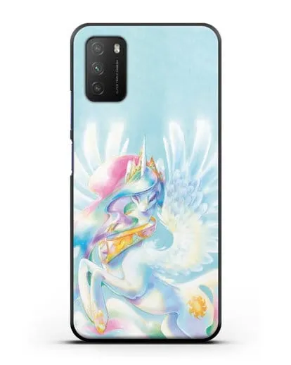 Чехол Май Литл Пони Селестия силиконовый для Xiaomi Poco M3