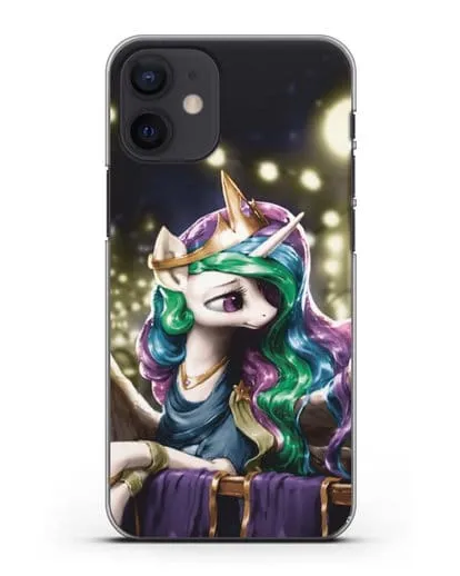 Чехол Май Литл Пони Принцесса Селестия силиконовый для iPhone 12 mini