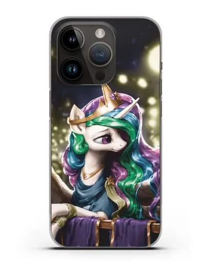 Чехол Май Литл Пони Принцесса Селестия силиконовый для iPhone 14 Pro