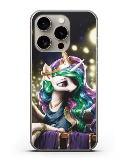 Чехол Май Литл Пони Принцесса Селестия силиконовый для iPhone 15 Pro