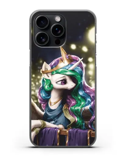 Чехол Май Литл Пони Принцесса Селестия силиконовый для iPhone 15 Pro Max