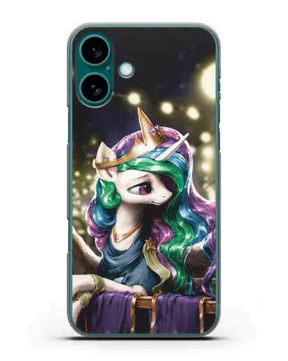 Чехол Май Литл Пони Принцесса Селестия силиконовый для iPhone 16 Plus