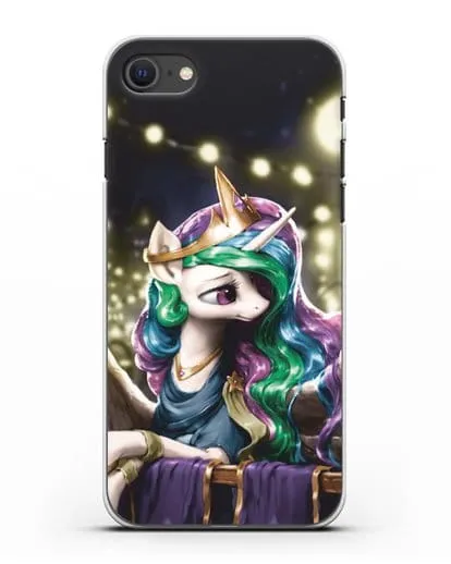 Чехол Май Литл Пони Принцесса Селестия силиконовый для iPhone SE 2020