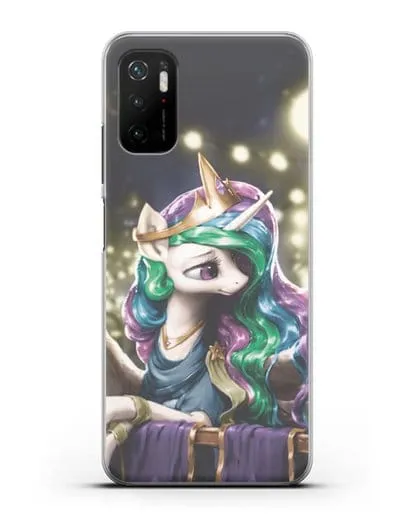 Чехол Май Литл Пони Принцесса Селестия силиконовый для Xiaomi Poco M3 Pro