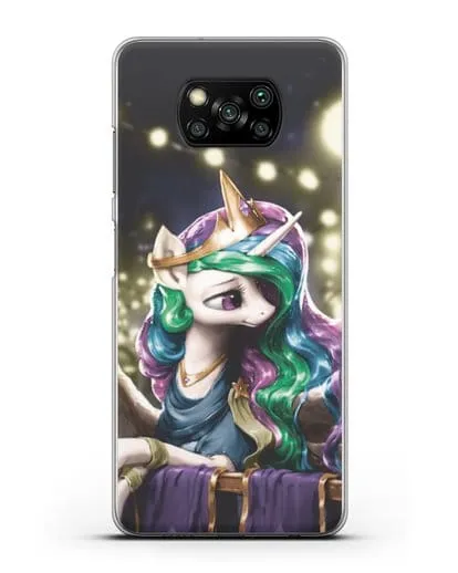 Чехол Май Литл Пони Принцесса Селестия силиконовый для Xiaomi Poco X3